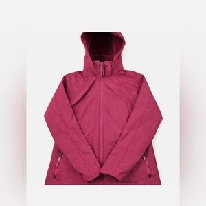 Free Country Women’s Softshell Jacket Medium Hooded Fleece Lined Pink